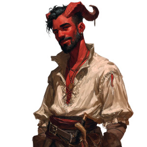 Tiefling Swashbuckler Rogue Vinyl Car Decal Sticker – Waterproof & UV-Resistant 8"