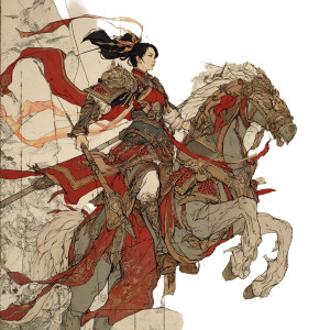 Warrior Mage Rider Vinyl Car Decal Sticker – Waterproof & UV-Resistant 8"