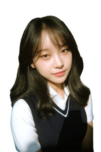 Korean Schoolgirl Portrait Vinyl Car Decal Sticker – Waterproof & UV-Resistant 8"