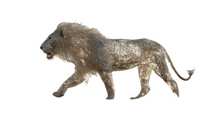 Glass Lion Savannah Vinyl Car Decal Sticker – Waterproof & UV-Resistant 8"