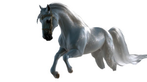 Celestial Jade Horse Vinyl Car Decal Sticker – Waterproof & UV-Resistant 8"