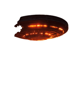 Desert Ufo Hovering Vinyl Car Decal Sticker – Waterproof & UV-Resistant 8"
