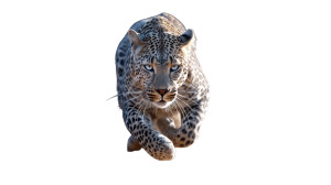 Leopard In Motion Vinyl Car Decal Sticker – Waterproof & UV-Resistant 8"