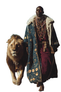 Proud Man And Lion Vinyl Car Decal Sticker – Waterproof & UV-Resistant 8"