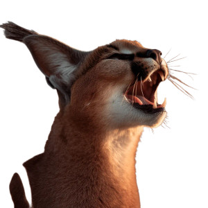 Singing Caracal Vinyl Car Decal Sticker – Waterproof & UV-Resistant 8"