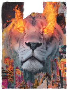 Lion Graffiti Art Vinyl Car Decal Sticker – Waterproof & UV-Resistant 8"