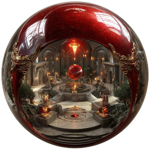 Wizard'S Red Sphere Vinyl Car Decal Sticker – Waterproof & UV-Resistant 8"