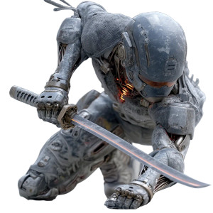 Aggressive Cyborg Warrior Vinyl Car Decal Sticker – Waterproof & UV-Resistant 8"