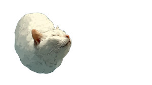 Dreamy White Cat Vinyl Car Decal Sticker – Waterproof & UV-Resistant 8"