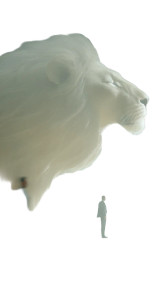 Glass Lion Sleeping Vinyl Car Decal Sticker – Waterproof & UV-Resistant 8"