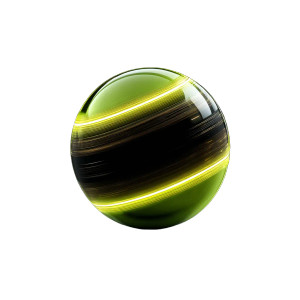 Neon 3D Sphere Vinyl Car Decal Sticker – Waterproof & UV-Resistant 8"