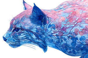 Porcelain Lynx Cat Vinyl Car Decal Sticker – Waterproof & UV-Resistant 8"