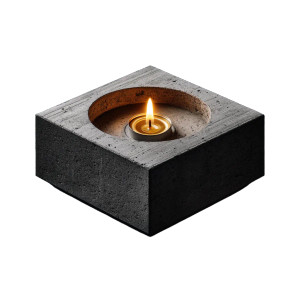 Minimal Concrete Candle Holder Vinyl Car Decal Sticker – Waterproof & UV-Resistant 8"