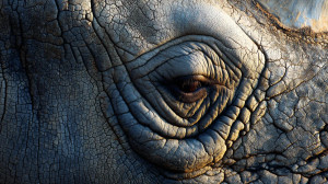 Rhino Eye Close-Up Vinyl Car Decal Sticker – Waterproof & UV-Resistant 8"