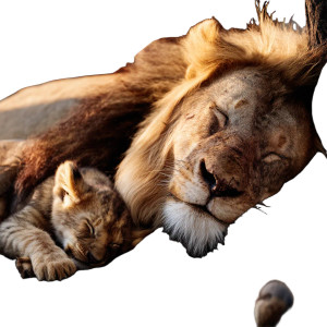 Lion And Cub Vinyl Car Decal Sticker – Waterproof & UV-Resistant 8" Lion And Cub Vinyl Car Decal Sticker – Waterproof & UV-Resistant 8"