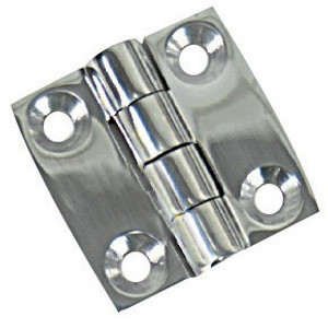 Marine Grade Stainless Steel Boat Door Hinge | Heavy-Duty 3x3 Inch | Silver | Limited Lifetime Warranty