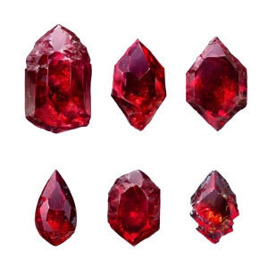 Ruby Precious Stone Vinyl Car Decal Sticker – Waterproof & UV-Resistant 8"