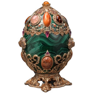 Ornate Faberge Egg Vinyl Car Decal Sticker – Waterproof & UV-Resistant 8"