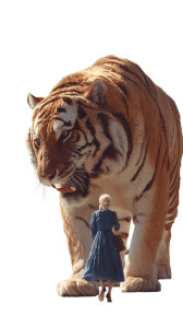 Flapper With Tiger Vinyl Car Decal Sticker – Waterproof & UV-Resistant 8"