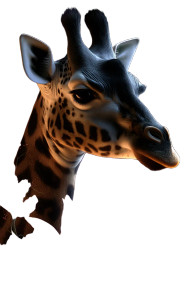 Surreal Giraffe Masterpiece Vinyl Car Decal Sticker – Waterproof & UV-Resistant 8"