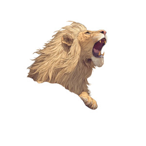 Lion With Mullet Vinyl Car Decal Sticker – Waterproof & UV-Resistant 8" Lion With Mullet Vinyl Car Decal Sticker – Waterproof & UV-Resistant 8"