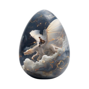 Fantasy Dragon Egg Vinyl Car Decal Sticker – Waterproof & UV-Resistant 8"