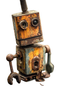 Rusty Robot Vinyl Car Decal Sticker – Waterproof & UV-Resistant 8" Rusty Robot Vinyl Car Decal Sticker – Waterproof & UV-Resistant 8"