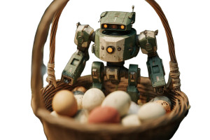 Mecha Easter Eggs Vinyl Car Decal Sticker – Waterproof & UV-Resistant 8"