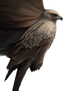 Stylized Eagle Portrait Vinyl Car Decal Sticker – Waterproof & UV-Resistant 8"