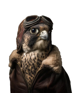 Falcon Pilot Portrait Vinyl Car Decal Sticker – Waterproof & UV-Resistant 8"