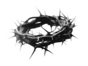 Thorn Crown Illustration Vinyl Car Decal Sticker – Waterproof & UV-Resistant 8"