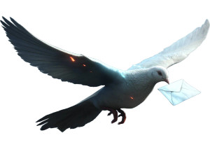 Dove With Letter Vinyl Car Decal Sticker – Waterproof & UV-Resistant 8"