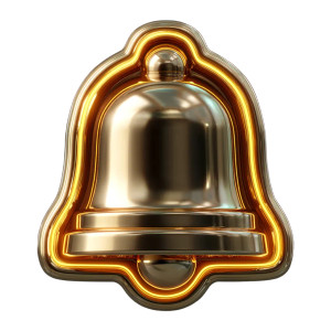 Golden Bell Symbol Vinyl Car Decal Sticker – Waterproof & UV-Resistant 8"