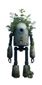 Abandoned Giant Robot V3 Vinyl Car Decal Sticker – Waterproof & UV-Resistant 8"