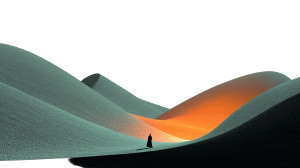 Mystic Mountain Walk Vinyl Car Decal Sticker – Waterproof & UV-Resistant 8"