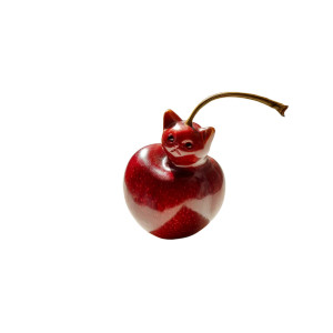 Cherry Cat Vinyl Car Decal Sticker – Waterproof & UV-Resistant 8"