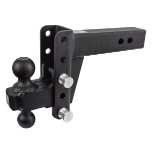 Heavy Duty 22000 lb Trailer Hitch Ball Mount | 4" Drop/4" Rise | Black Powder Coated | Dual Ball 2" & 2-5/16" Heavy Duty 22000 lb Trailer Hitch Ball Mount | 4" Drop/4" Rise | Black Powder Coated | Dual Ball 2" & 2-5/16"