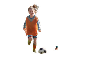 Youth Soccer Action Vinyl Car Decal Sticker – Waterproof & UV-Resistant 8"