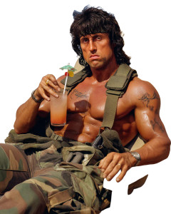 Rambo On Beach Vinyl Car Decal Sticker – Waterproof & UV-Resistant 8"