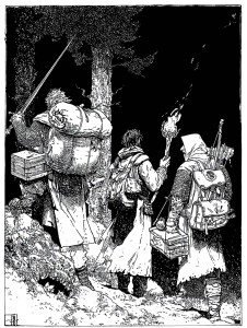 Three Adventurers Illustration Vinyl Car Decal Sticker – Waterproof & UV-Resistant 8"