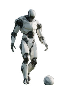 Futuristic Robot Soccer Vinyl Car Decal Sticker – Waterproof & UV-Resistant 8"