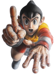 Happy Astro Boy Vinyl Car Decal Sticker – Waterproof & UV-Resistant 8"