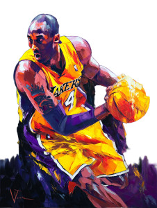 Kobe Bryant Painting Vinyl Car Decal Sticker – Waterproof & UV-Resistant 8"