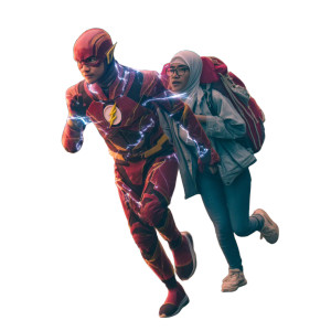 Flash And Companion Vinyl Car Decal Sticker – Waterproof & UV-Resistant 8"