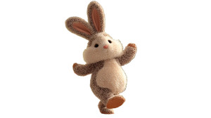 Dancing Easter Bunny Vinyl Car Decal Sticker – Waterproof & UV-Resistant 8"