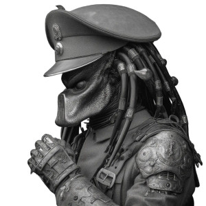 Predator In Pickelhaube Vinyl Car Decal Sticker – Waterproof & UV-Resistant 8"