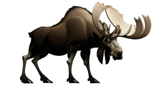 Moose Vinyl Car Decal Sticker – Waterproof & UV-Resistant 8"