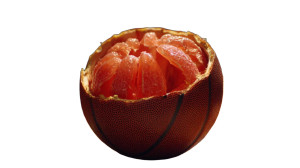 Grapefruit Basketball Vinyl Car Decal Sticker – Waterproof & UV-Resistant 8"
