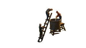 Miniature Farmers Milking Vinyl Car Decal Sticker – Waterproof & UV-Resistant 8"