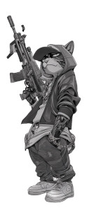 Gangster Cat Rapper Vinyl Car Decal Sticker – Waterproof & UV-Resistant 8"